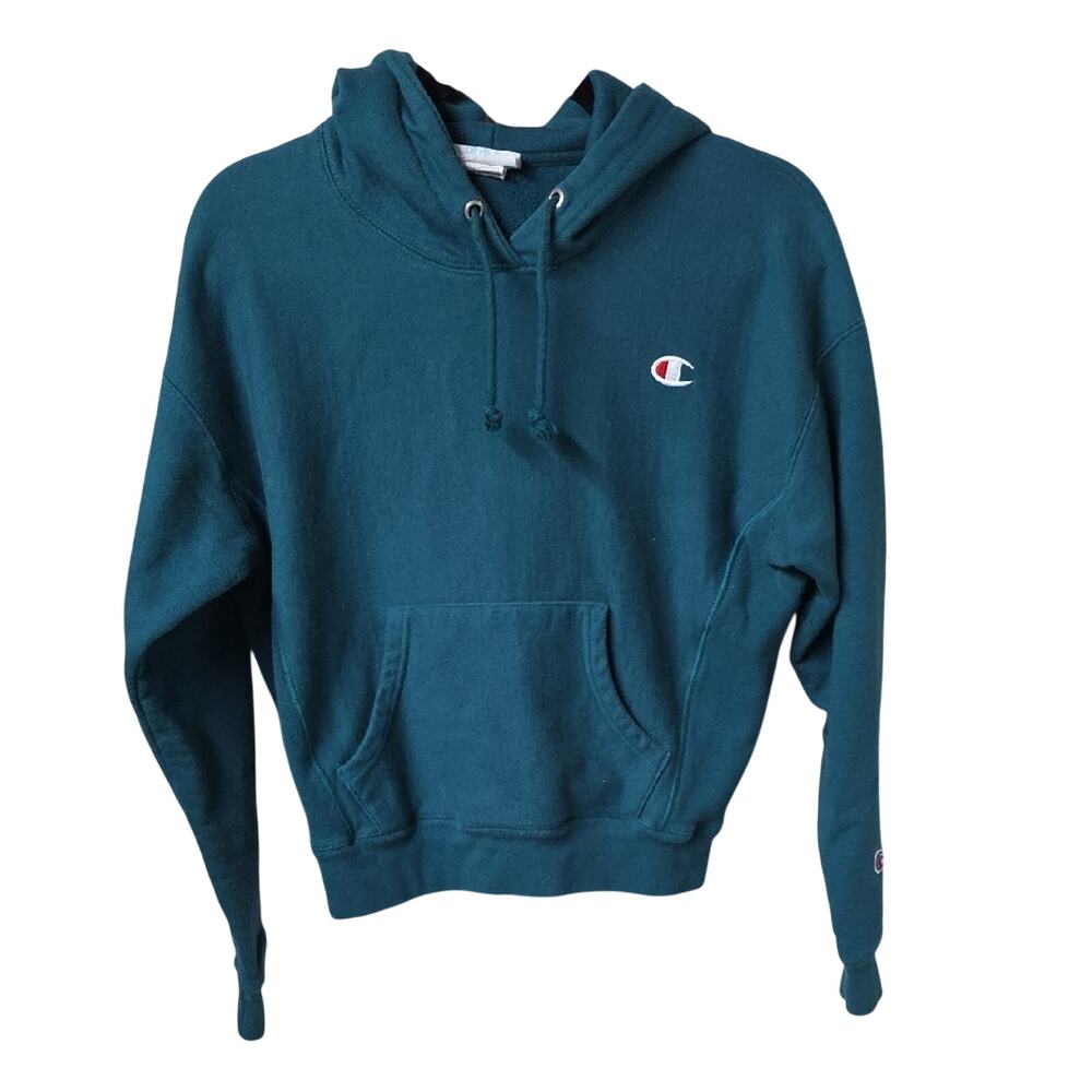 Champion Reverse Weave Jeweled Jade Y2K Pullover Hoodie Womens Size Small